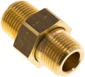 Doppelnippel trennbar R 3/8"-R 3/8", 16 bar Messing