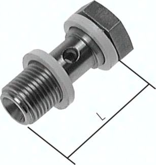 Hohlschraube, 1-fach G 1/8"-24mm, 1.4571