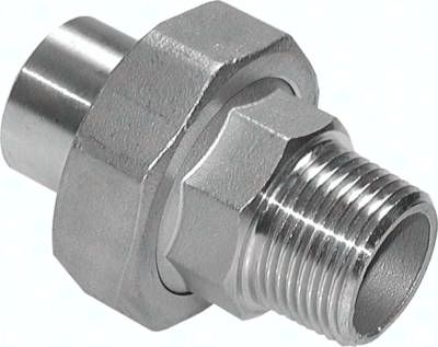 Anschweißverschraubung flach dicht. R 3/8"(AG)-17,2mm