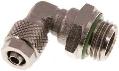 Winkel-Drehverschraubung G 1/4"-6 x 4mm, Messing vernickelt