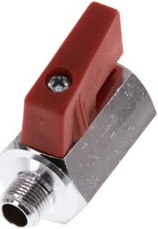 Messing-Minikugelhahn Innen-/ Außengewinde G 1/8", PN 15