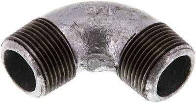 90°-Winkel R 3/4" (AG), 25 bar Temperguss verzinkt