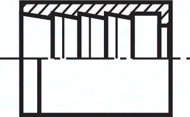 Pressanschluss Hülse 1 SN...W & 2 SN ...W (Schlauch geschält), 28,6 x 34,0 (Da x