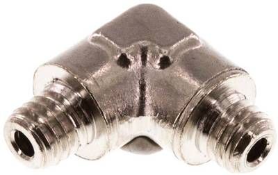 90°-Winkel M 5 (AG), 16 bar Messing vernickelt