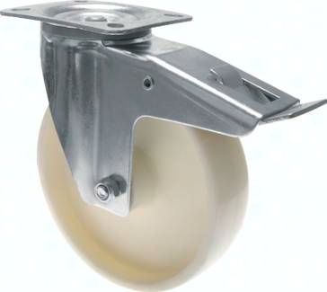 Kunststoffrolle, 100mm, Lenkrolle mit Totalfeststeller