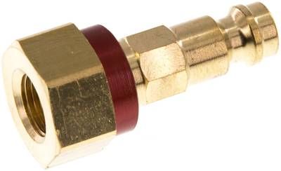Kupplungsstecker (NW5) G 1/8"(IG), rot, Achteck SW10