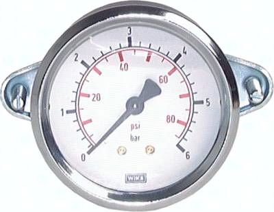 Einbaumanometer, 3-kant-Frontring, 50mm, 0 - 1 bar