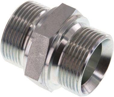 Hydraulik-Doppelnippel G 1 1/4"-G 1 1/4", Stahl verzinkt