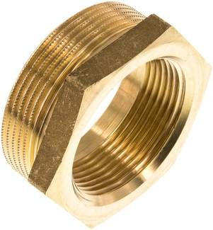 Reduziernippel G 2"(AG)-G 1 1/2"(IG), 16 bar Messing