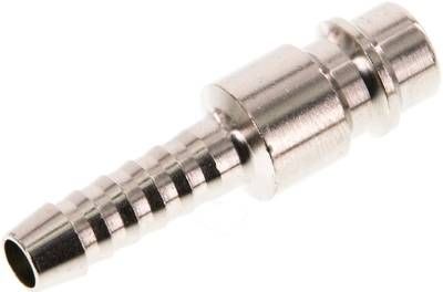 Kupplungsstecker (NW7,2) 6mm Schlauch, Messing vernickelt
