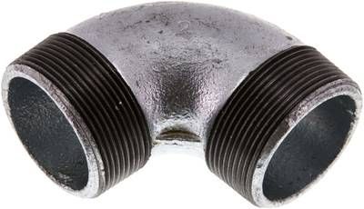 90°-Winkel R 2" (AG), 25 bar Temperguss verzinkt