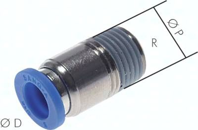 Gerader Steckanschluss R 3/8"-10mm, IQS-Standard m. Innens.
