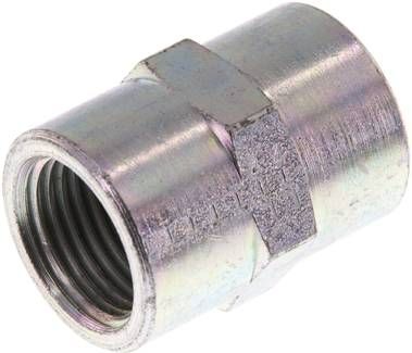 Hochdruck-Muffe G 1/2"-G 1/2", Stahl verzinkt