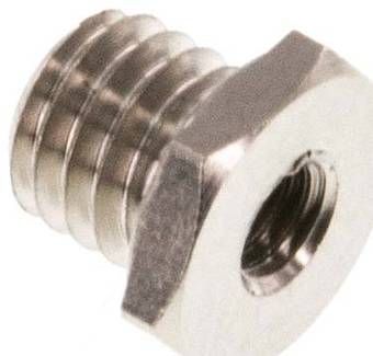 Reduziernippel M 5(AG)-M 3(IG), 16 bar Messing vernickelt