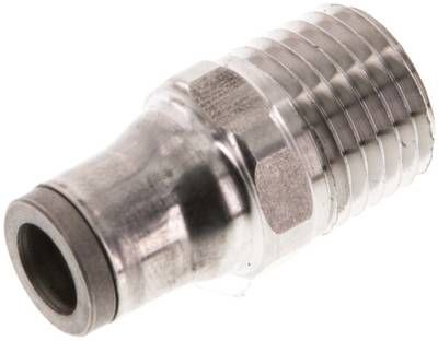 Gerader Steckanschluss NPT 1/4"-6mm, IQS-Edelstahl