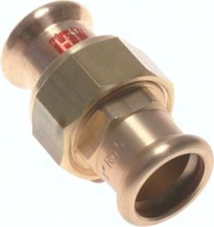 Pressfitting, Verschraubung flachd., 18mm innen, Kupfer / Kupferlegierung
