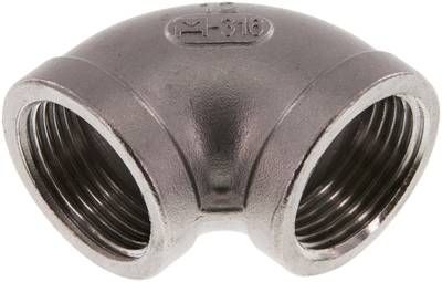 90°-Winkel Rp 1" (IG), 16 bar 1.4408