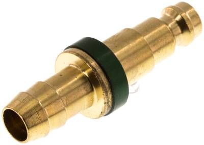 Kupplungsstecker (NW5) 9mm Schlauch, grün, Kreis Ø 10,5 mm