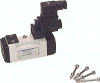 5/2-Wege Magnetventil, ISO 1, Federrückstellung, 24 V=