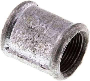 Rundmuffe Rp 3/4"-Rp 3/4", 25 bar Temperguss verzinkt