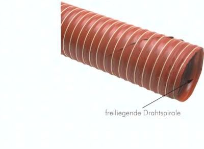 Silikon-Heißluftschlauch, einlagig, 102mm
