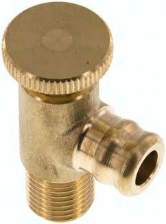 Ablassventil / Entlüftungs-ventil mit Tülle, G 1/4", PN25