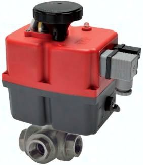 Elektr. 3-Wege-Kugelhahn (T1), G 1 1/2", 24 - 240 V AC/DC