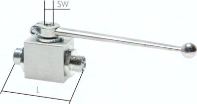 Hochdruck-Kugelhahn, Stahl, 10 L, PN 315