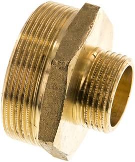 Doppelnippel G 2"-G 1", 16 bar Messing/Rotguss