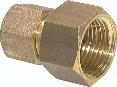 Aufschraub-Klemmringverschrau-bung G 1/4"-12mm, Messing