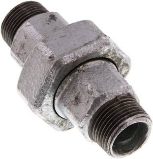 Doppelnippel trennbar R 3/4"-R 3/4", 25 bar Temperguss verzinkt