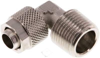 Winkel-Verschraubung R 3/8"-10 x 8mm, Messing vernickelt