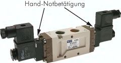5/2-Wege Magnetventil, G 3/8", Impulsventil, 230 V AC