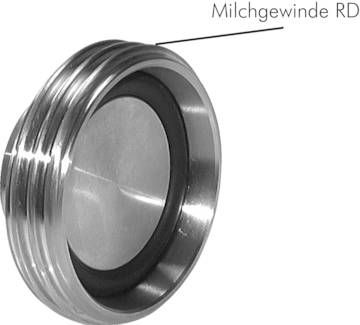 Blindgewindestutzen (Milch-gewinde) RD95 x 1/6", 1.4404