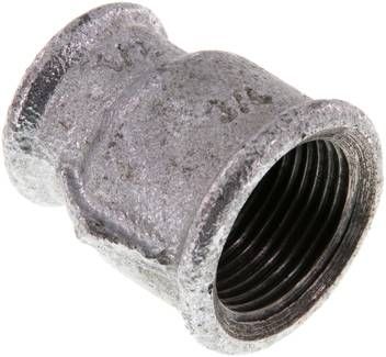 Rundmuffe Rp 3/4"-Rp 1/2", 25 bar Temperguss verzinkt