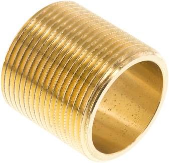 Rohrdoppelnippel G 1 1/4"-40mm, 16 bar Messing