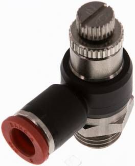 Winkel-Drosselrückschlag-ventil G 1/4"-8mm,zuluftregelnd (Sonderausführung)