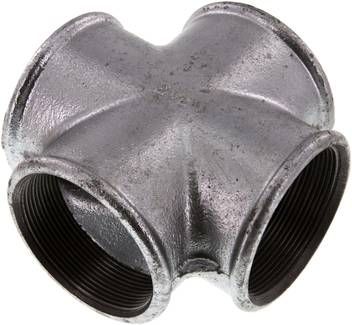 Kreuzstück Rp 2 1/2" (IG), 25 bar Temperguss verzinkt