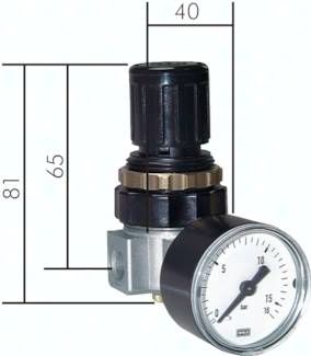 Mini-Druckregler G 1/4", 0,5 - 6 bar