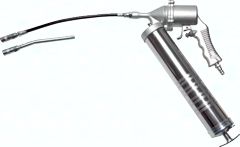 Druckluft-Fettpresse, Materialfluss kontinuierlich (solange der Betätiger gedrüc