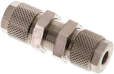 Schott-Verschraubung 10 x 8 - 6 x 4mm, Messing vernickelt