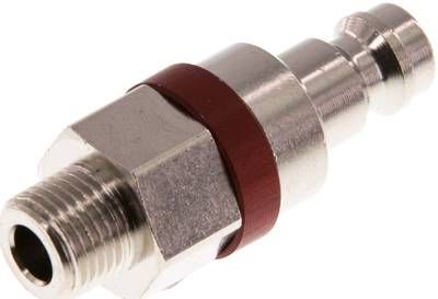 Kupplungsstecker (NW5) G 1/8"(AG), Messing vernickelt