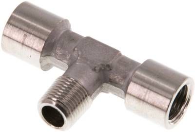T-Einschraubstück G 1/8"(IG)-R 1/8"(AG), 150 bar 1.4404