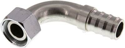 90°-Steckanschluss 28 L Über-wurfmutter, 25,4mm GSP-Schl.