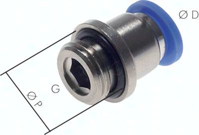 Gerader Steckanschluss G 3/8"-12mm, IQS-Standard m. Innens.