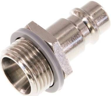 Kupplungsstecker (NW7,2) G 3/8"(AG), Messing vernickelt