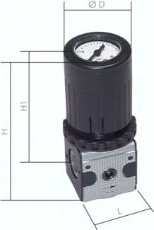 MULTIFIX Manometerregler, G 3/8", 0,5 - 10bar, Baureihe 1