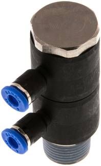 Steck-Mehrfachverteiler, 2-fach R 3/8"-4mm, IQS-Standard