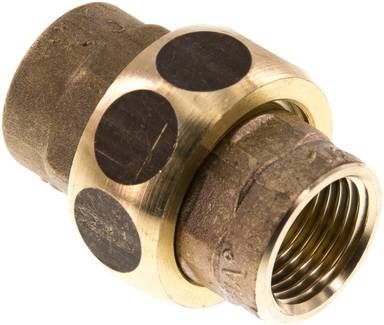 Verschraubung flach dichtend Rp 1/2" (IG),16 bar Messing