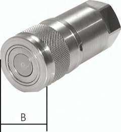 ES-Flat-Face-Kupplung ISO 16028, Muffe Baugr.2, G 1/2"